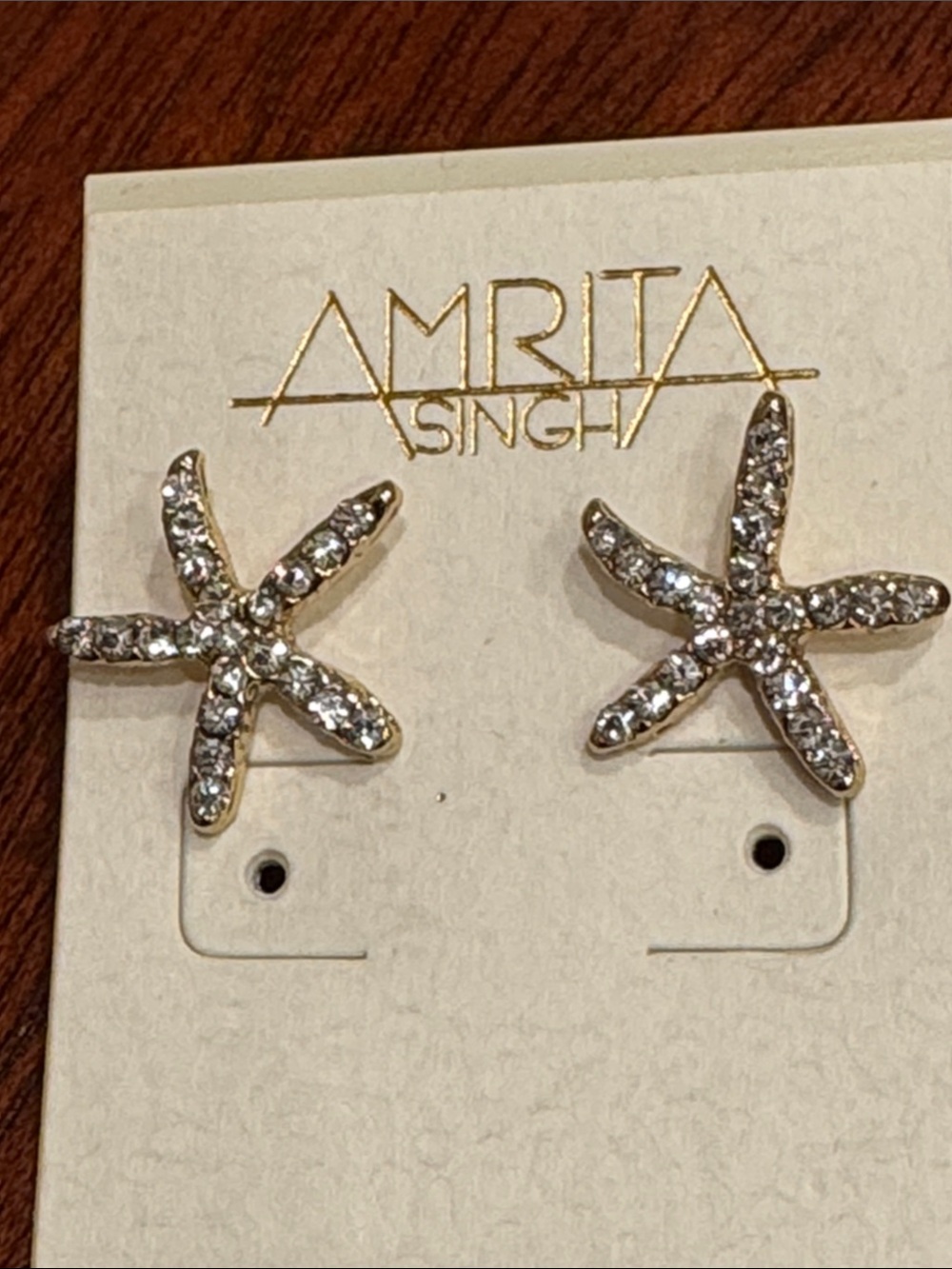 Amrita Singh Crystal Starfish Stud Earrings